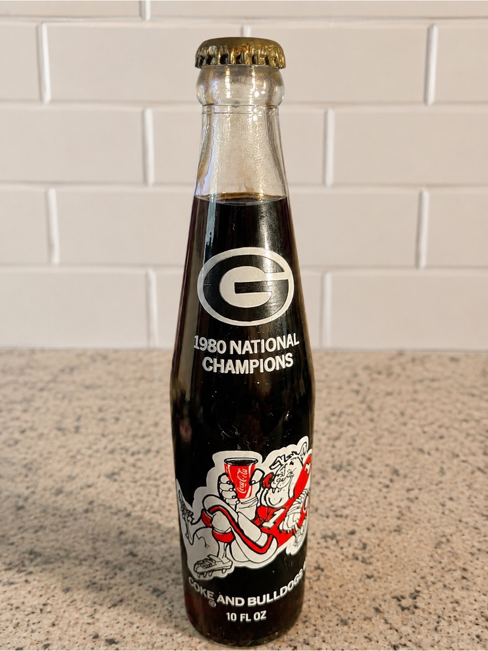 Vintage 1980 Georgia Bulldogs National Champions Coca-Cola Bottle
